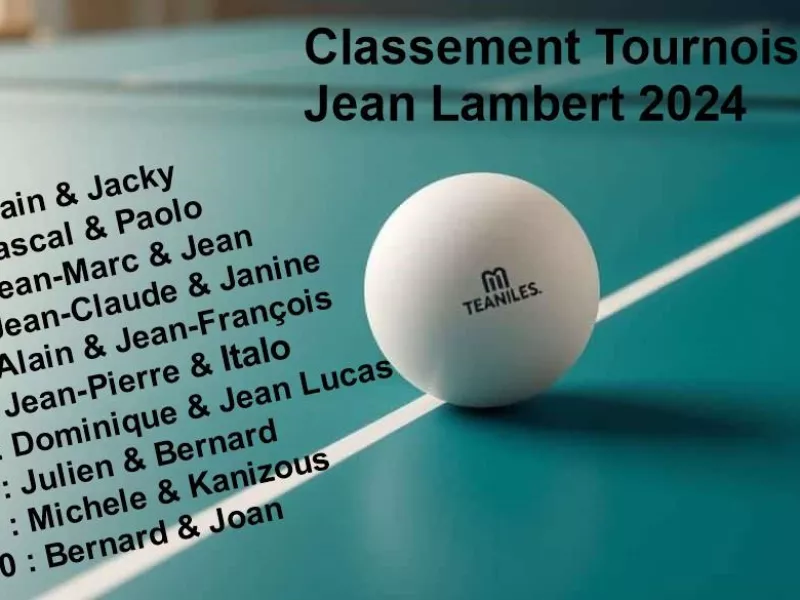Tournoi Jean Lambert 2024